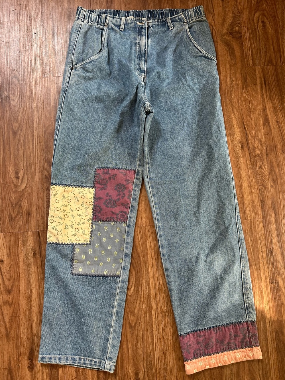 J. Jill Light Blue Denim Jeans with Faded Indigo Detailing